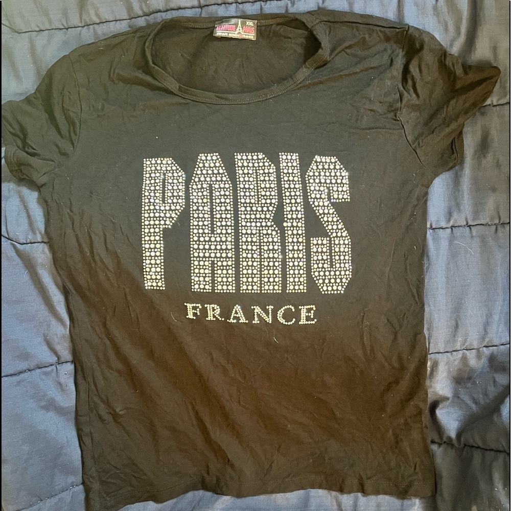 Paris Bedazzled Tee